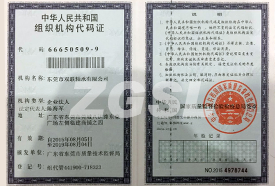 Organization code certificate